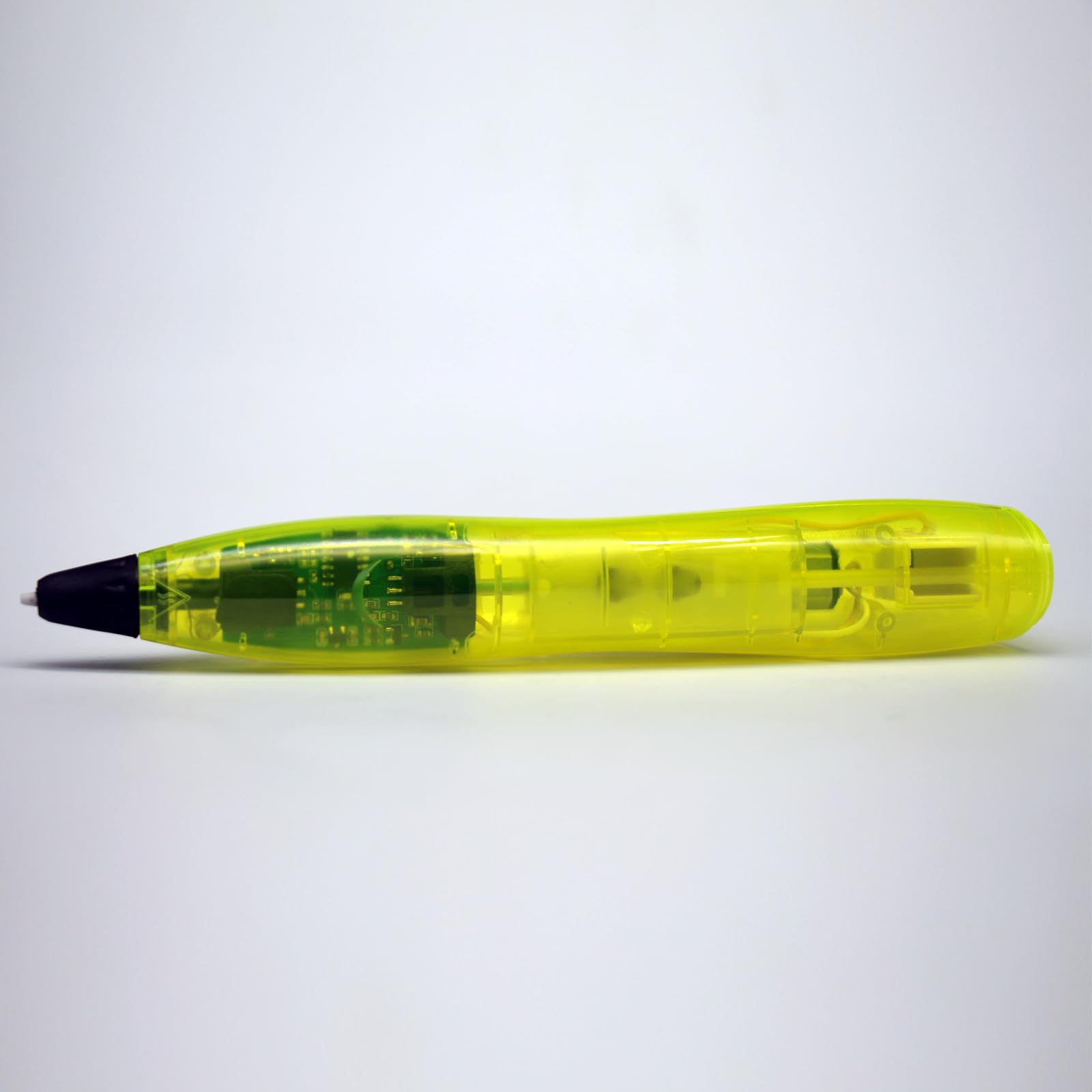 Penna 3D per bambini kit con filamento PLA 24 colori set, penna 3D con pulsante di controllo del sensore di luce, con cavo USB, protezione a 2 dita, stencil e base trasparente (giallo)