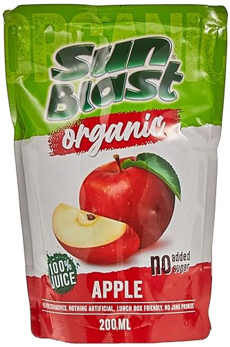 Sun Blast Organic Apple Juice - 10 x 200 ml
