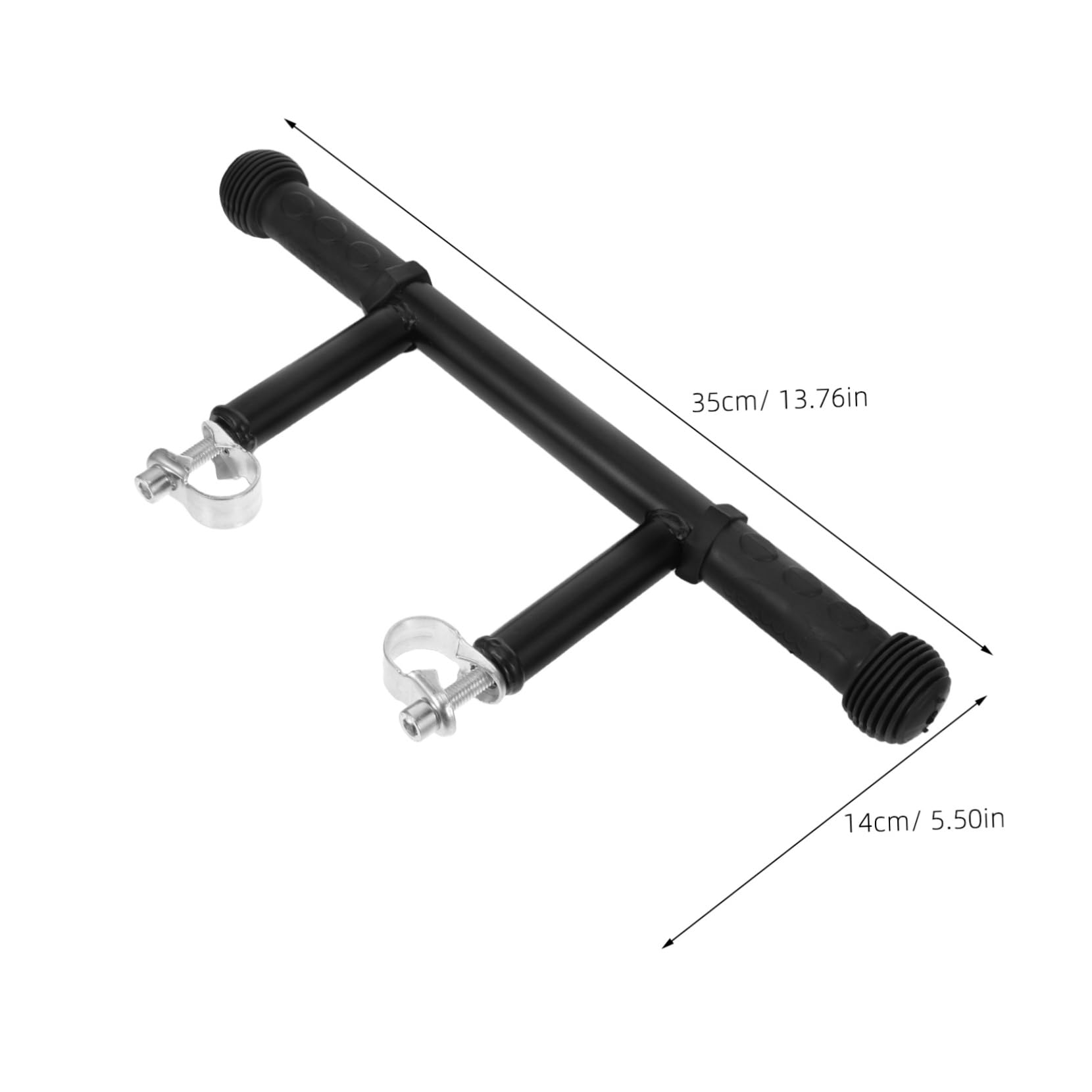 Estensore Maniglia Passeggino in Acciaio Inox Nero | Compatibile Carrozzina e Stroller, Uso Quotidiano e Uscite in Famiglia, Design Moderno