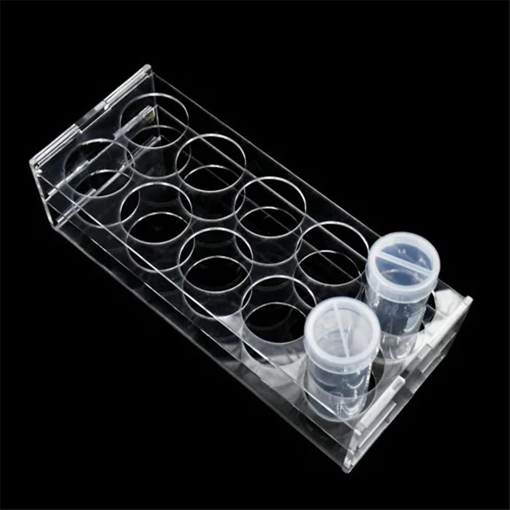 Gestell for Zentrifugenröhrchen 120 ml, Ständer for 10 Röhrchen, transparenter Röhrchenhalter, Durchmesser 45 mm