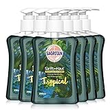 Sagrotan Handseife Tropical Edition – Antibakterielle Flüssigseife – 6 x 250 ml Seifenspender im praktischen Vorteilspack