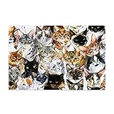 かわいい 猫柄 アニメ ジグソーパズル 1000 ピース 大人用 子供用 木製 チャレンジングファミリーゲーム 初心者向け ギフト プレゼント 75x50cm zo326