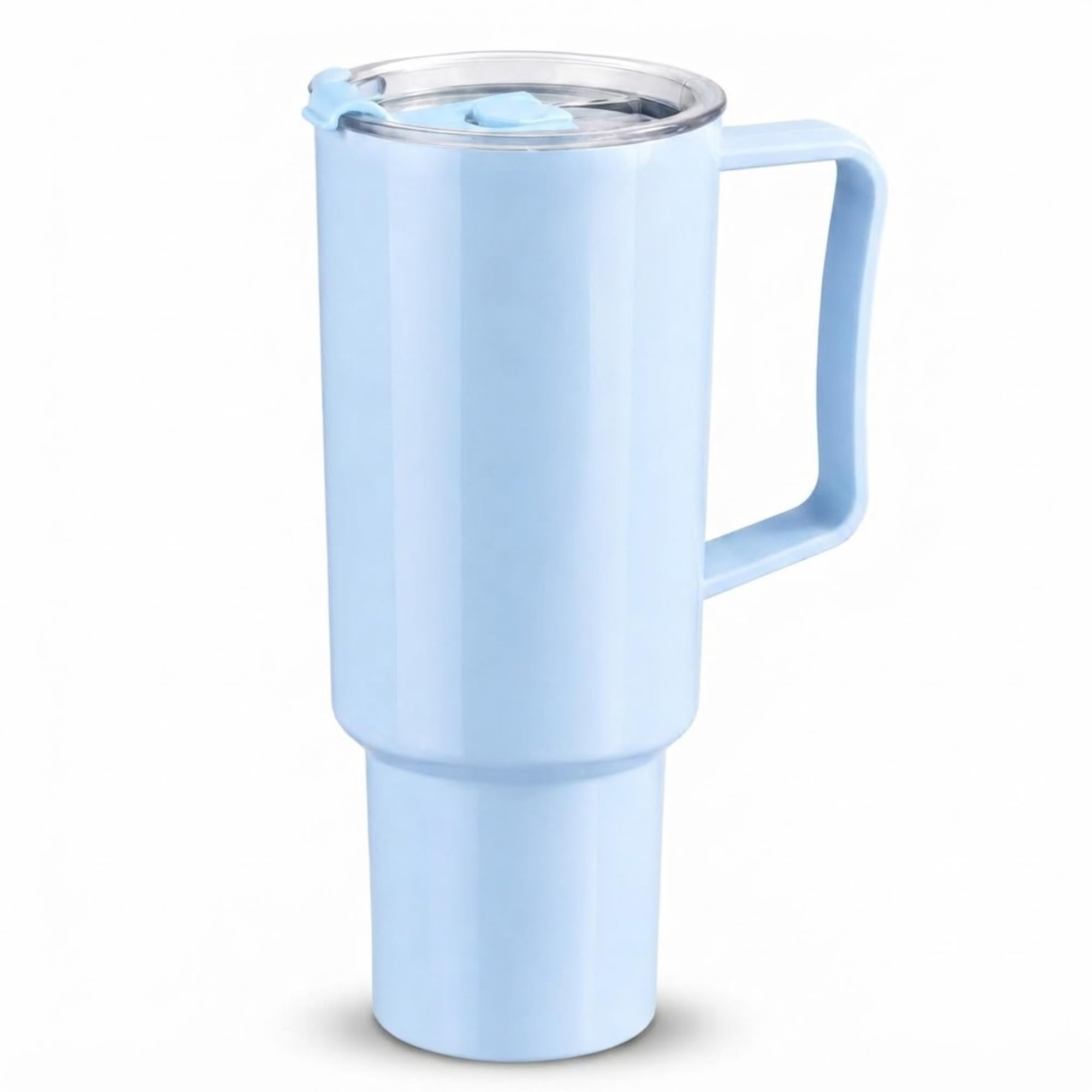 Sky Blue 1200 ML Plastic Travel Tumbler with Comfortable Handle Dual Sip and Straw Lid Lightweight Reusable Water Mug-image-41