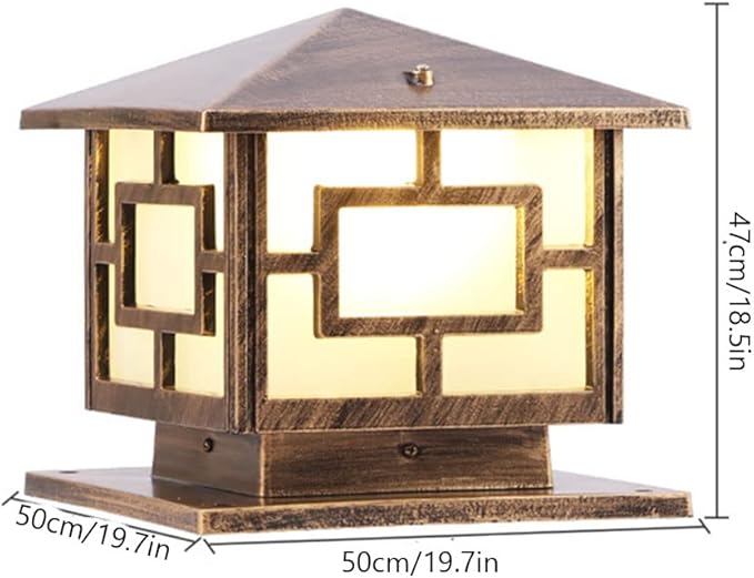 RCIDOS RCIDOS Outdoor Tafel Kolom Lamp Binnenplaats Hek Pijler Licht Aluminium Met Acryl Waterdichte Kolomkoplamp Landschap IP54 Waterdichte E27 Lamparmaturen voor Fence Deck Garden Patio Lighting photo 3