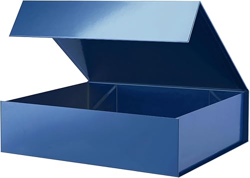 Miniatura 90 de PACKHOME Caja de regalo de 11.5 x 8 x 2.5 pulgadas, caja resistente para camisas con tapa magnética para múltiples ocasiones (blanco brillante) 11 x