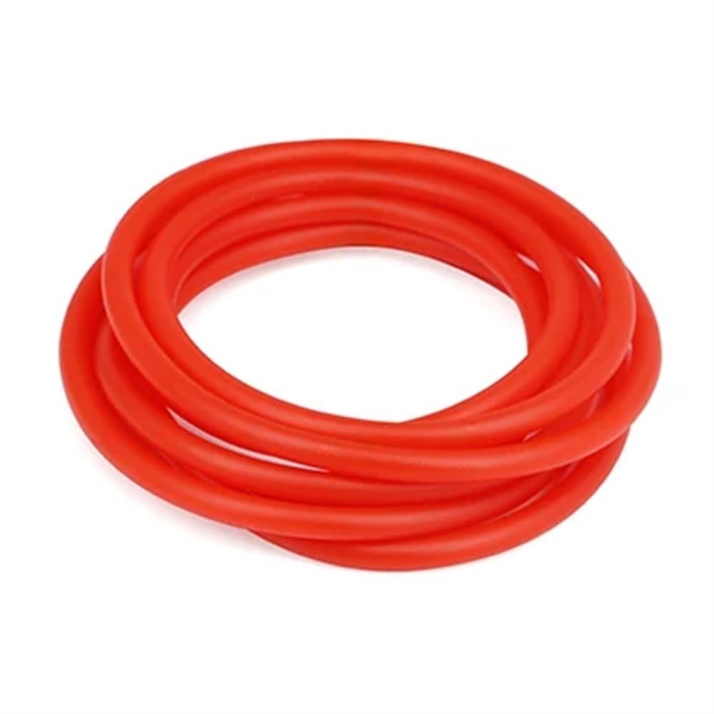 Gohapy Red Rubber Tube Color Latex Rubber Hoses, High Resilient Nature Tubing Idxod 1.6~10Mm, Elastic Band Tube For Outdoor Accessory