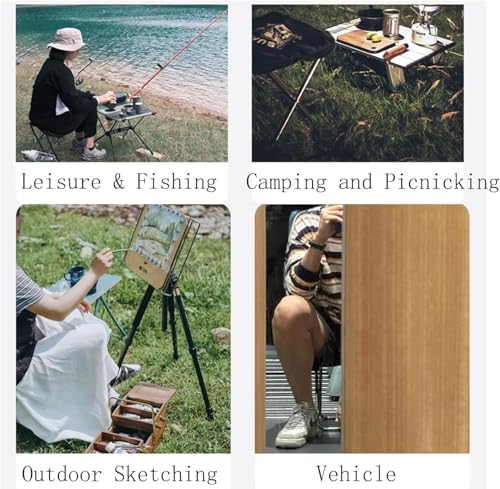 Image of Portable, Mini Aluminum Folding Camping Chairs, Folding Stool with Bag, Foldable Stool for Camping, Lightweight, Fishing,