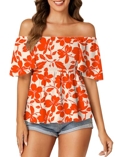 Image of LYANER Women's Square Neck Cute Peplum Top