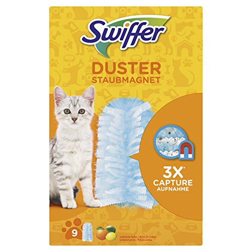Swiffer Duster Recharges, 9 Recharges Dépoussiérante, Idéal pour Les Animaux Domestiques, Attrape-Poussière Cover