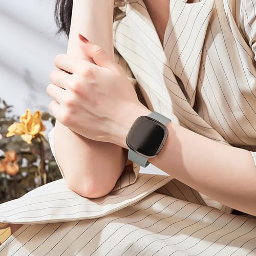 Image of Meliya Soft Strap for Fitbit Versa 4 / Versa 3 / Sense 2 / Sense(Watch Not Included), Flexible Premium Elastomer TPU Adjustable Watch Straps, Sport Replacement Band for Women Men