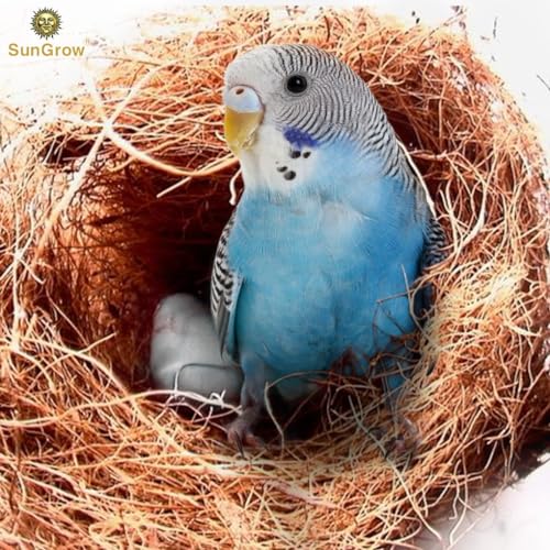 Image of SunGrow Finch Coconut Fiber, Loose Bedding Substrate for Birds Nest Cages, Nesting Material for Budgie Hummingbird Canary Parakeet, 3 oz