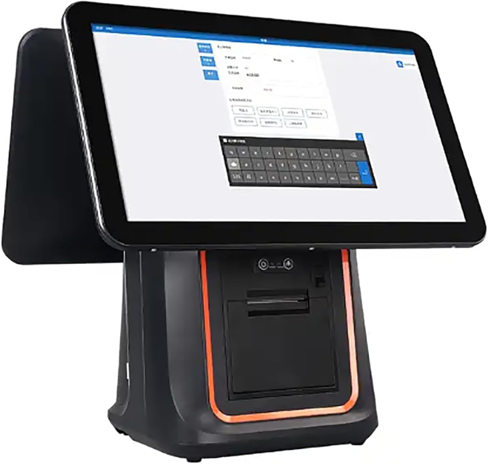 Caisse Enregistreuse De Restaurant, Caisse Enregistreuse Électronique Avec Écran Tactile De 15,6 Pouces, Écran LED 1 Ligne À 8 Chiffres, Charge La Rotation Multi-angle, Port USB, Pour Supermarché OF