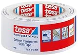 TESA 04665-00000-00 - Cinta de tejido para Exteriores Transparente serie 4665-25m x 48mm Transparente