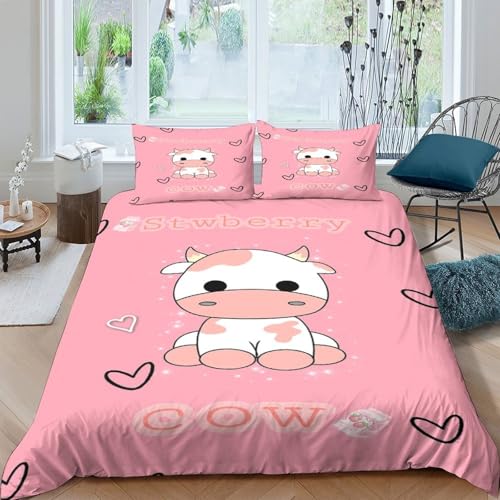 Parure de lit vache microfbre 135x200 pour enfant et ado - 4
