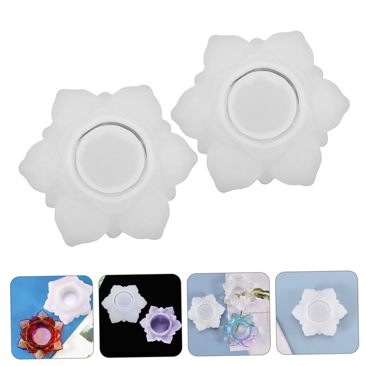 Ipetboom 2pezzi Stampo in Silicone Forma Per Portacandele Stampi Per Flessibili e Duraturi Per Hobby e Creazioni Personalizzate