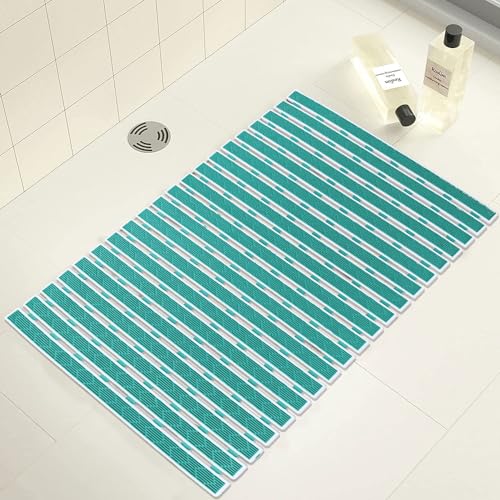 Image of Luxe Home Shower Mats for Bathroom Anti Slip Non Skid Bathtub Mat (Aqua, 40x70 cm)