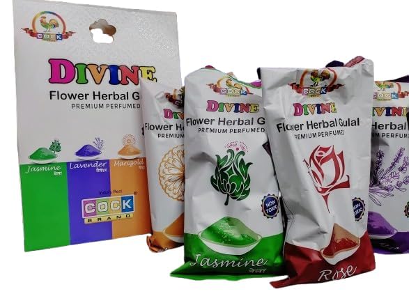 Image of Value Pack of 4 Organic Holi Gulal Colors - 280Grams Gift Pack of Herbal Holi Gulal - Skin Friendly and Best Gift for Holi
