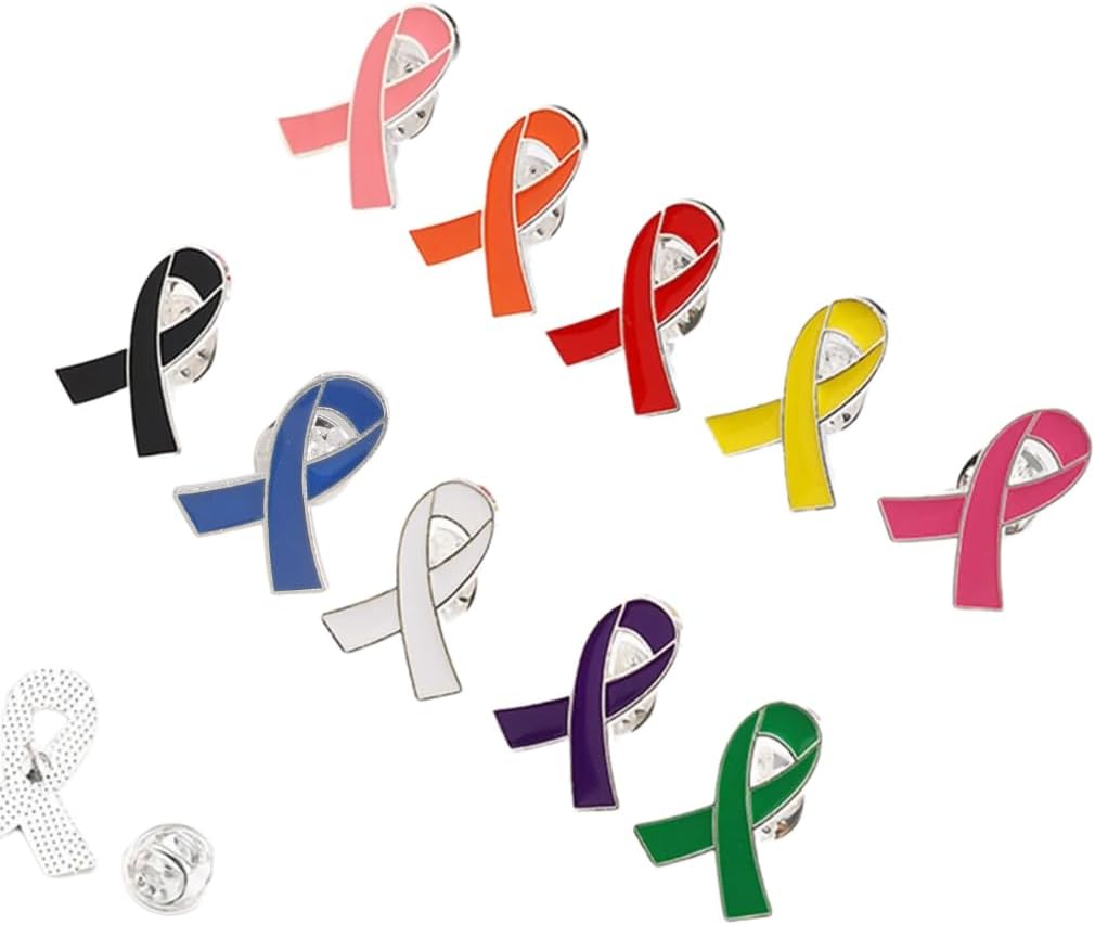 Ribbon Brooch Prevention Cancers Awareness Lapel Pin AIDS Promotion Day