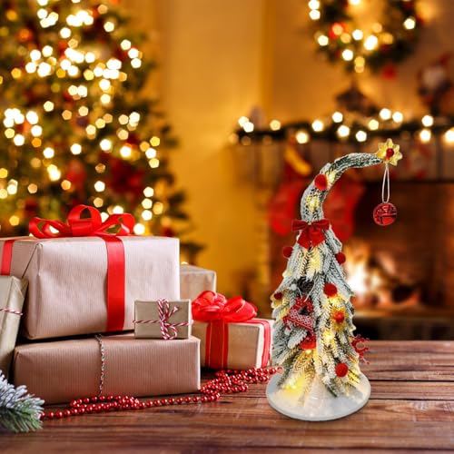 Árbol de navidad artificial pequeño con luces led para interiores y pisos pequeños 4