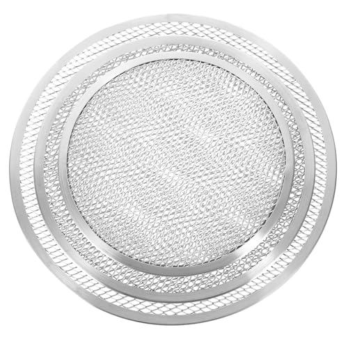 VALICLUD Pantallas de Pizza de Aluminio 3 Piezas (10, 12 y 14 Pulgadas) para Hornear, Bandejas de Malla Resistentes para Horno y Microondas, Utensilios para Hacer Pizza en Casa