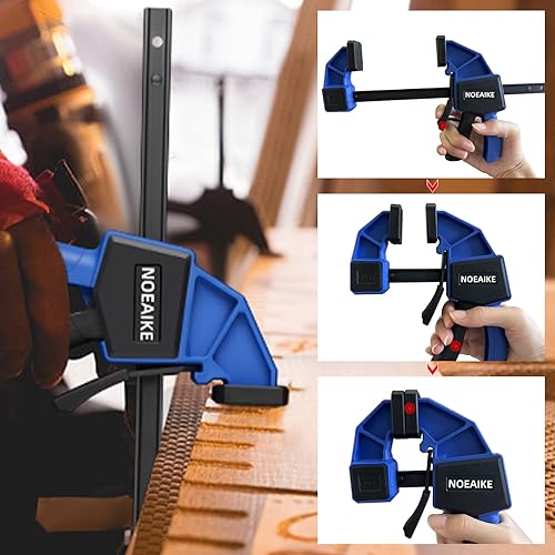 image for NOEAIKE Bar Clamps for Woodworking,4-Pack Wood Clamps 12 Inch Light Du