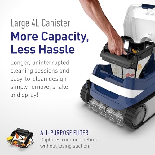 Image of Polaris ERA 820 Robotic Pool Cleaner with Cyclonic Vacuum, Dual Brushes, 60ft Swivel Cable, Large Canister, Caddy & Cover - for In-Ground Pools