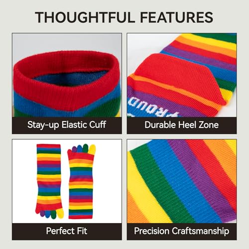 Image of Womens Crew Toe Sock, Colorful Cotton Toe Socks for women Arch Support, Casual Calf Running Five-Toe Design(3&6pairs)