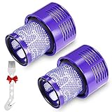 【El Paquete Valioso y el Servicio Amigable】Incluye un filtro de reemplazo de 2 pack V10 y 1 pincel. Si tiene alguna pregunta sobre nuestro filtro Dyson V10, contáctenos directamente. El filtro Dyson V10 ofrece una garantía de devolución de dinero de 30 días. 12 meses de garantía.