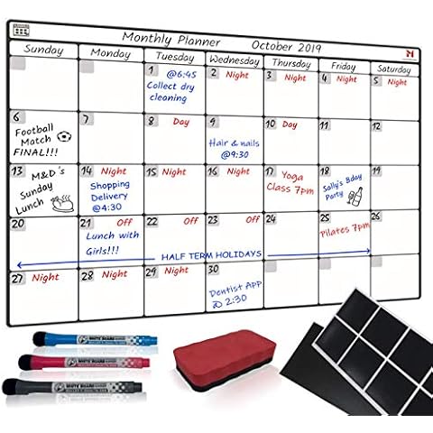 Magnetic Calendar Whiteboard for Family Organising Cover