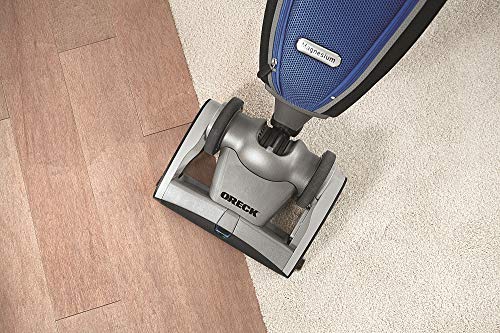 Image of Oreck Magnesium RS Swivel-Steering Upright Vacuum Cleaner, with HEPA Filter Bag, Lightweight, LW1500RS, Blue /Black