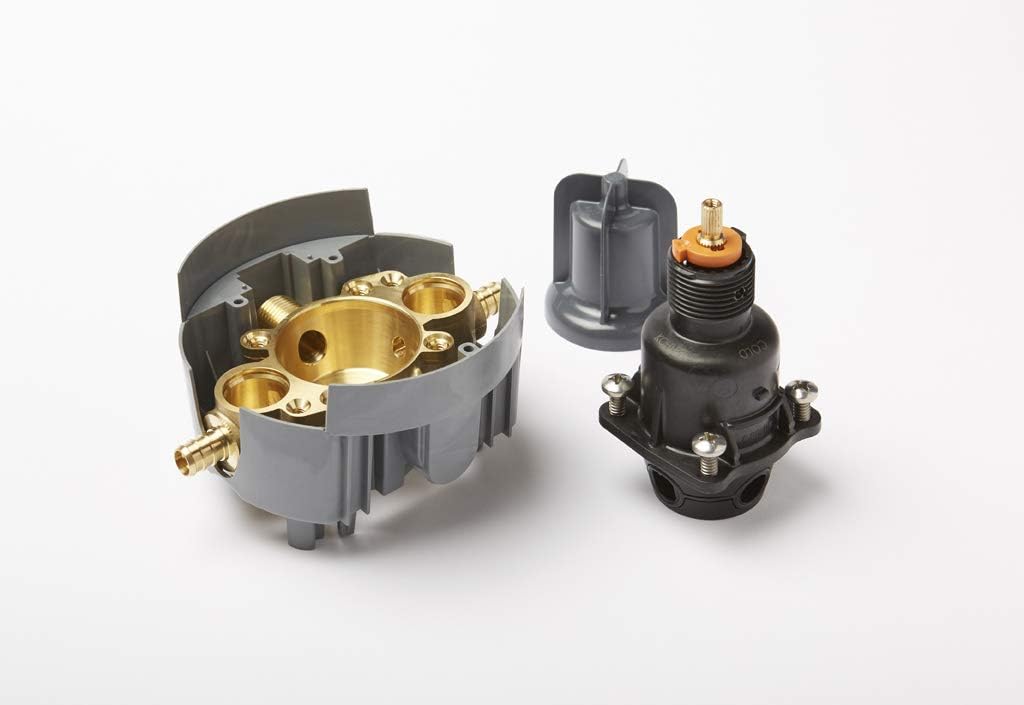 KOHLER P8304-PS-NA Rite-Temp Valve Body and Pressure-Balancing Cartridge Kit with Service Stops and PEX Crimp Connections, Project Pack Includes 12 Per Case