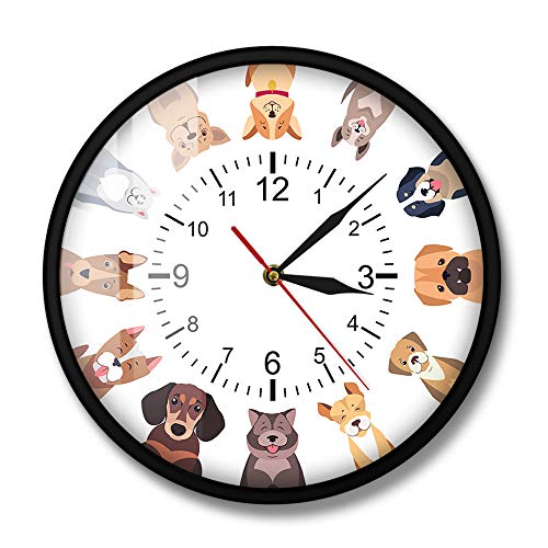 Reloj de pared analógico decorativo metálico 12 pulgadas miniatura 1