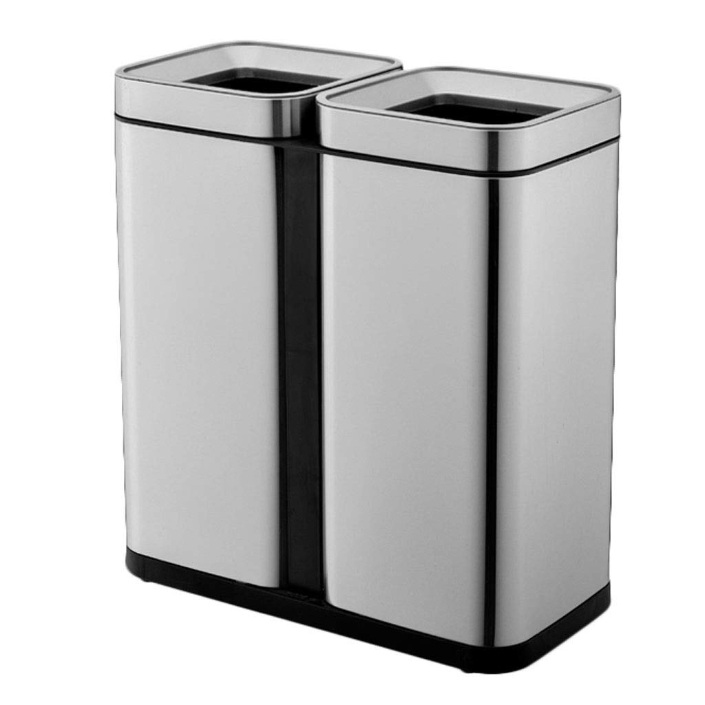Przechowywanie odpadów Lobby Trash Can Stal nierdzewna 30L / 40L / 50L / 60L Hotel Zakupy Centrum handlowe Śmieci(60L)