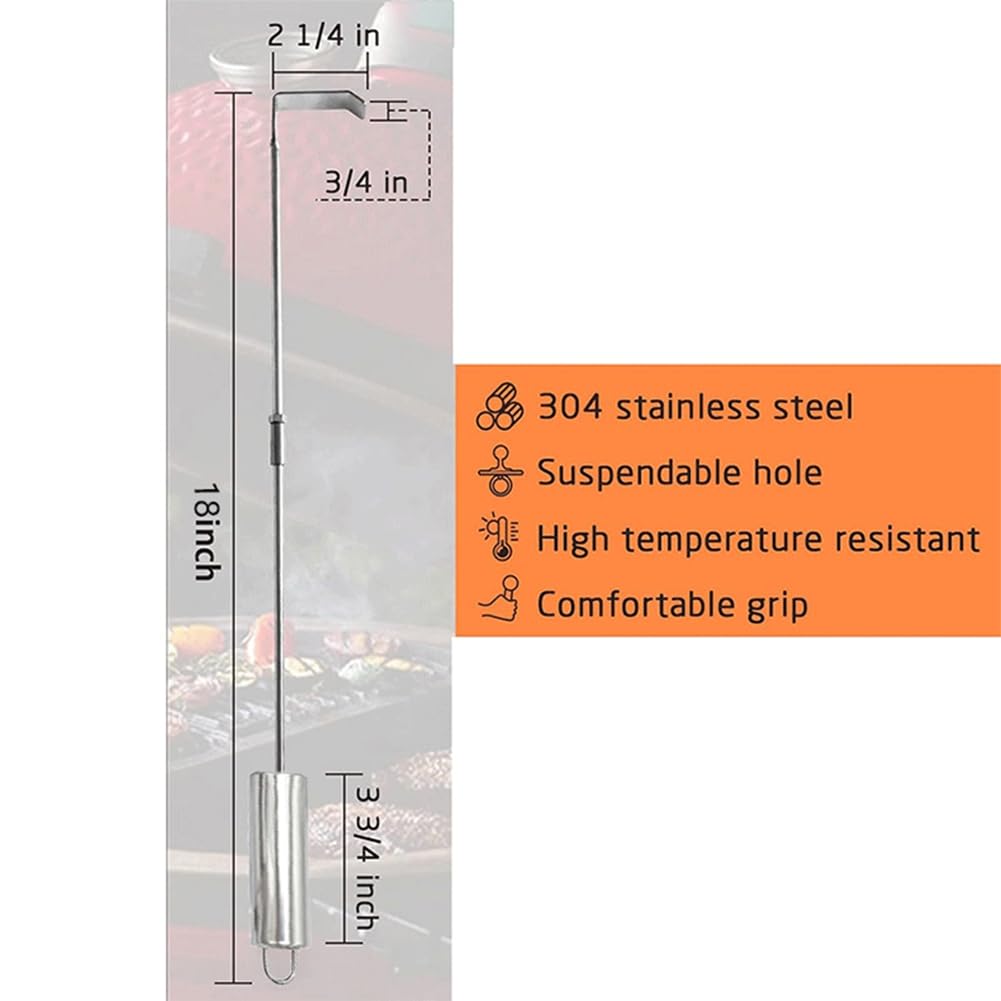 L'Outil de Nettoyage des Cendres de Barbecue de Râteau de Nettoyage de Cendres de Four à Bois en Acier Inoxydable Convient au Four à Charbon