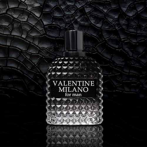 Image of AFLUXE 2PCS Valentine Milano /Invincible Grey Eau De Toilette for Men-Fresh,Romantic Scent Perfume for Men 3.4 Fl Oz Each Mens Cologne For All Skin Daily Used