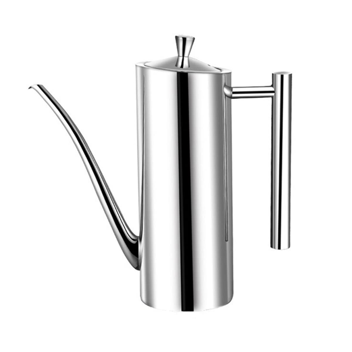 Dispenser per olio, bottiglia da cucina in acciaio inox antigoccia, ideale per olio d'oliva, aceto, salsa di soia, contenitore da cucina con coperchio per versare facilmente, 500 ml