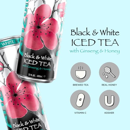Image of AriZona Black and White Tea - Big Can, 22 Fl Oz (12 Pack)