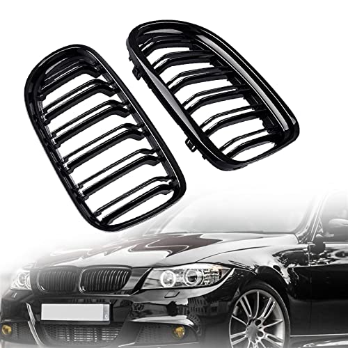 Parrilla de coche negro brillante para renovación frontal de BMW Serie 3 09-12