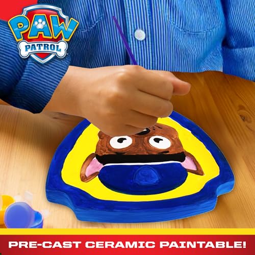 Image of Horizon Group USA Paint Your Own Ceramic Stepping Stone Kit, Arts and Crafts for Kids, Toddlers, and Adults, Paw Patrol
