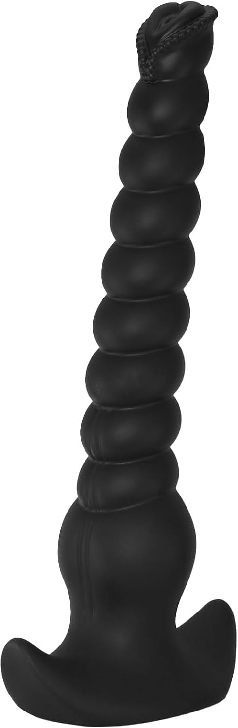 23.6 Inch Huge Thick Anal Plug Butt Plug,Massive Silicone Black Monster Dildo with Big Knot, Super Long Anal Dildo Sex Toys for Men Women Couples Gay