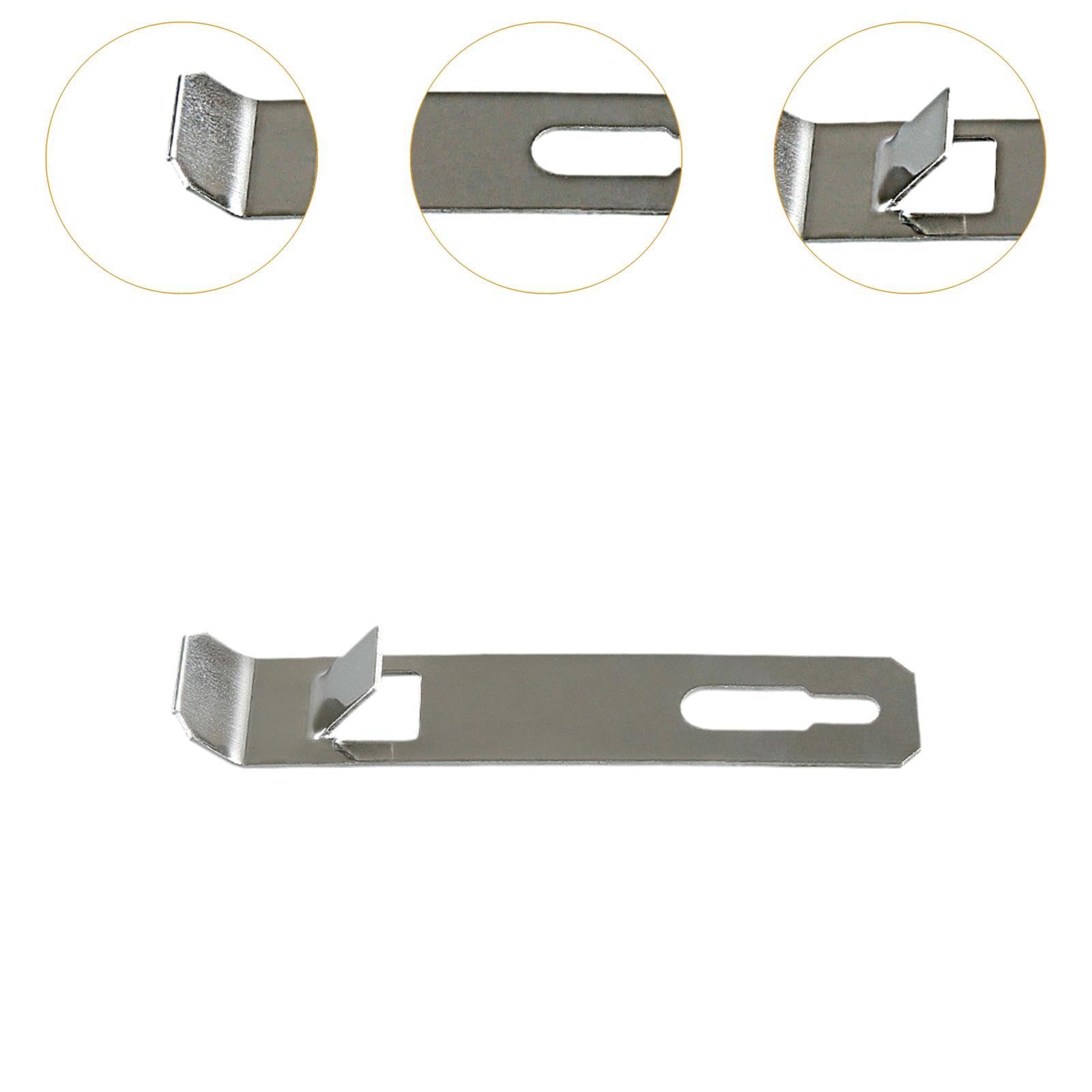 100 Stück Hakenbefestigungen für Fliesenaufhänger, Wandhalterung Und K Haken, Stahl 9x0.12x1.9cm