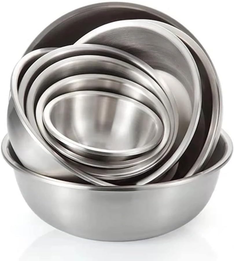 JSEIAJB Baking Stainless Steel Bowl Soup Bowl Basin Fruit Salad Storage Mixing Bowl Kitchen Cooking Tool Tableware