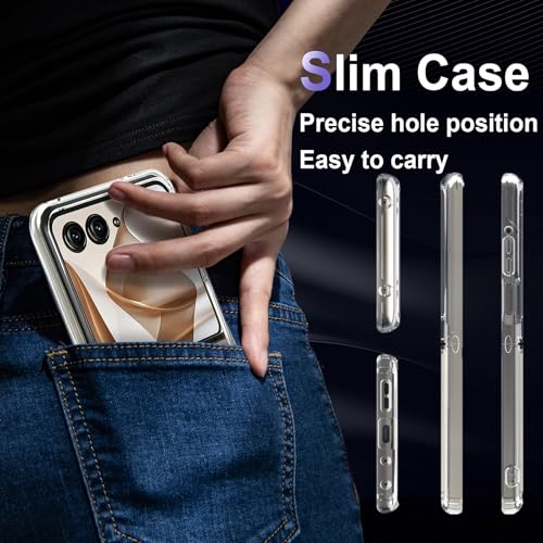 Image of Case for Motorola Razr 2025 /2024, Military Grade Drop Protection Phone Case, Yellowing Resistant, Anti-Scratch Hard PC Back, Shockproof Hard Ultra-Thin Protective Cover, Clear