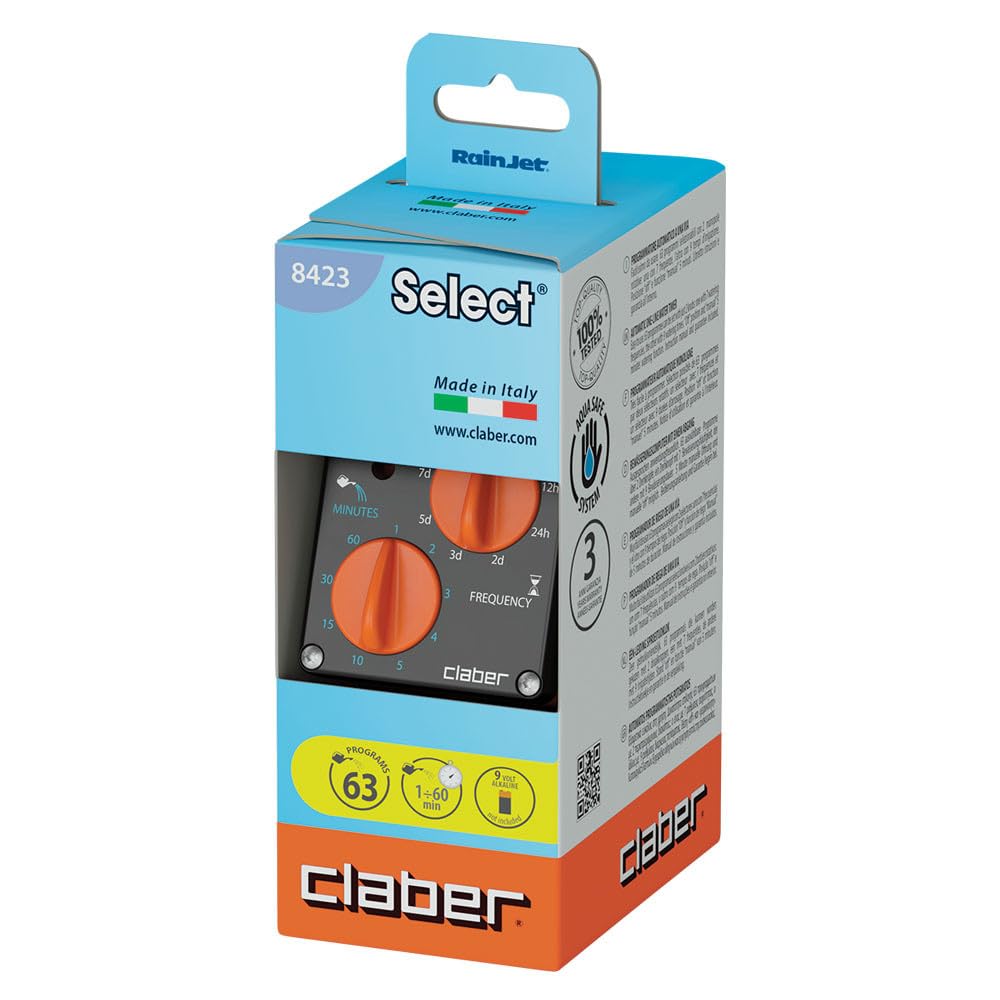 Claber Aquauno Select, programmateur arrosage Automatique à Une Voie