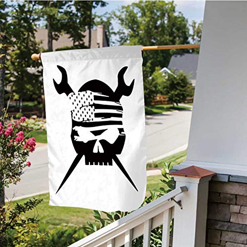 C COABALLA Ironworker Flag,Welcome Garden Flag Double Sided Outdoor Decoration 28''x40''