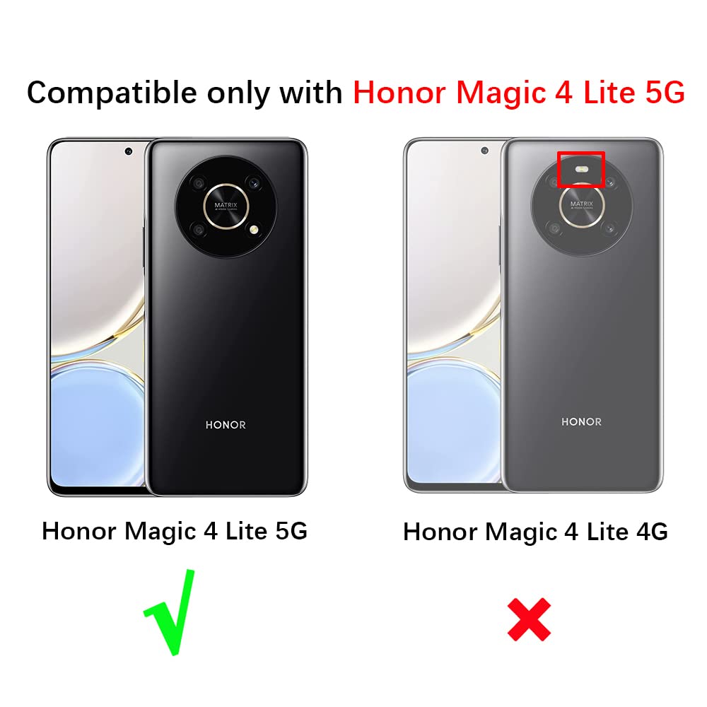 Fertuo Cover per Honor Magic 4 Lite 5G, Custodia Portafoglio Cover a Libro in Pelle Flip