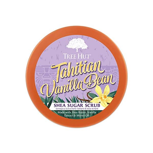 Tree-Hut-Tahitian-Vanilla-Bean-Shea-Sugar-Scrub-Tahitian-Vanilla-Bean-18-Oz Tree Hut Tahitian Vanilla Bean Shea Exfoliating Sugar Scrub, Tahitian Vanilla Bean, 18 Oz