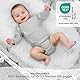 LaLoona Wickelbody Langarm 3er Pack - Baby Body Set aus Baumwolle, Langarmbody mit Knöpfen, OEKO-TEX® Standard 100 geprüft - 62-68 - Natur