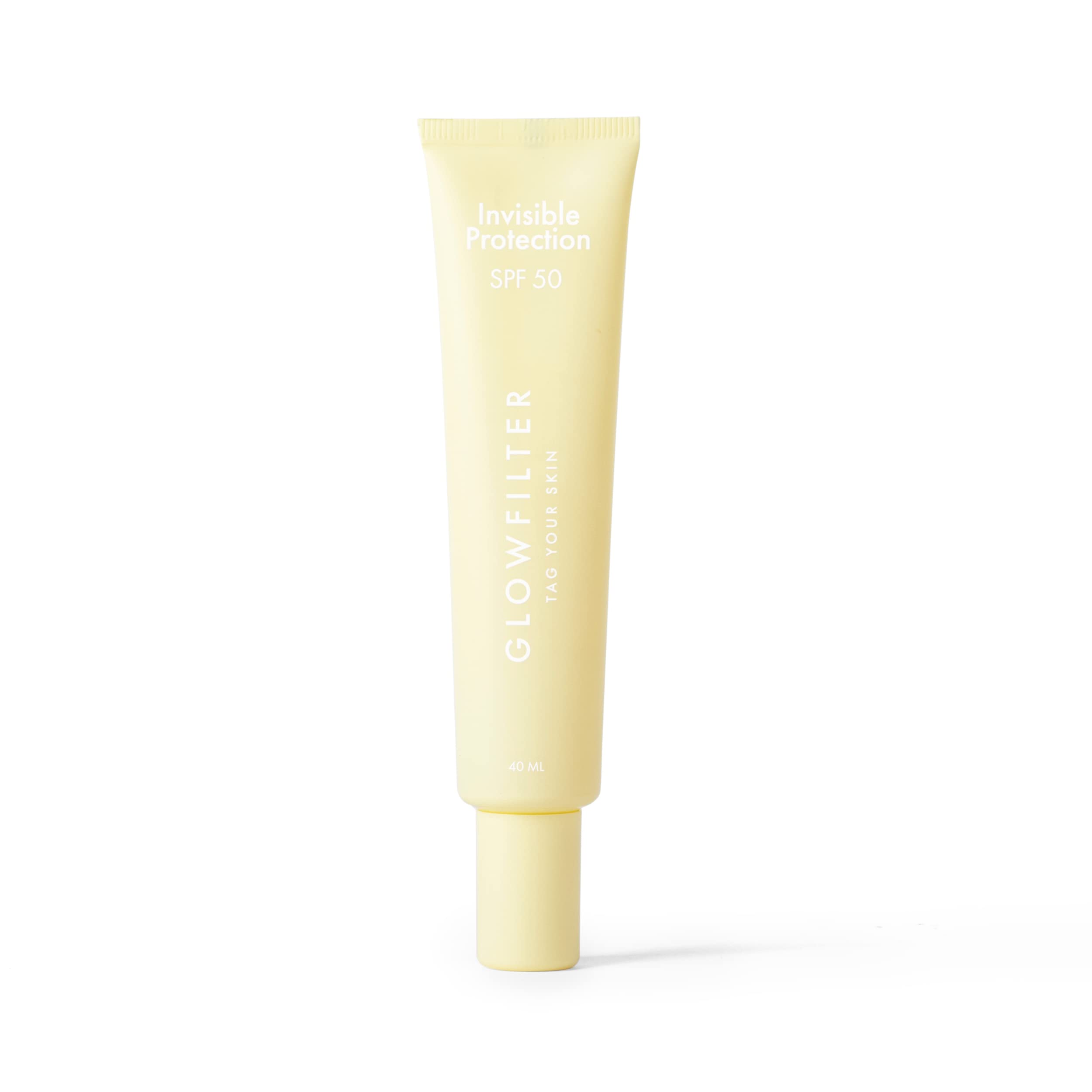 Crema Facial con Protección Solar Invisible - SPF 50+, Textura Gel Oil Free - Antimanchas de Uso Diario para Todo Tipo de Pieles - 40 ML, Vegano - Glowfilter by Marta Lozano