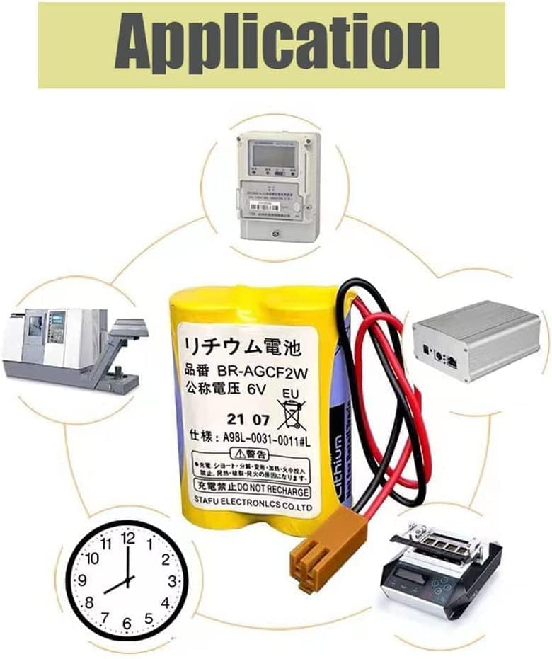 Miniatura 6 de Batería de litio no recargable de 6 V 2200 mAh BR-AGCF2W A98L-0031-0011 para ventilador con enchufe marrón